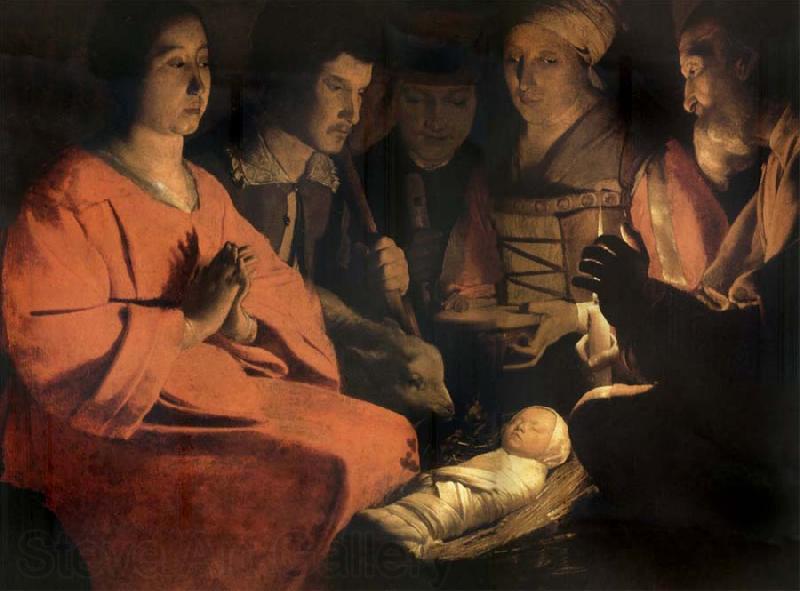 Georges de La Tour The adoracion of the shepherds Spain oil painting art
